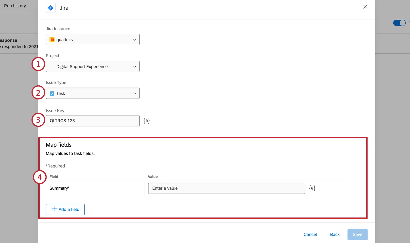 Felder für Jira-Problem konfigurieren