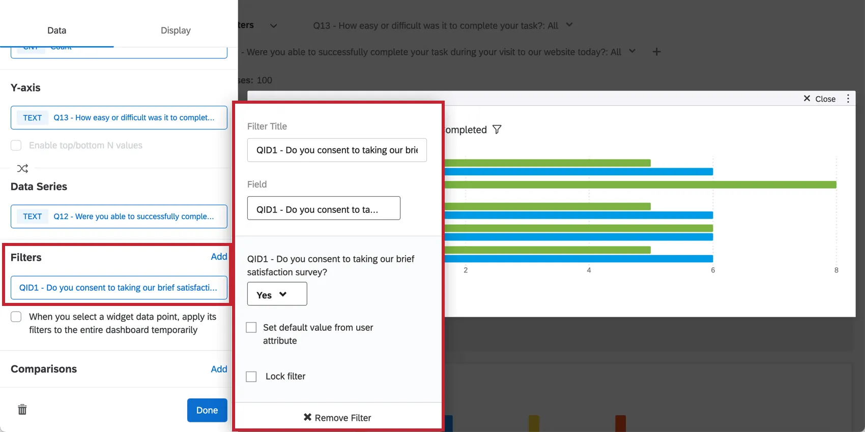 Aggiungere un filtro.