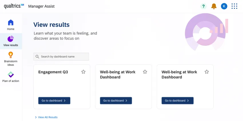 View manager assist results