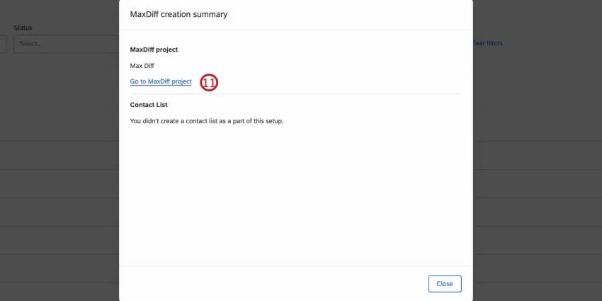 Summary page of your MaxDiff