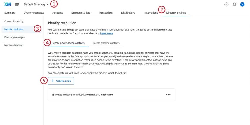 Zeigt die beschriebenen Schritte an.