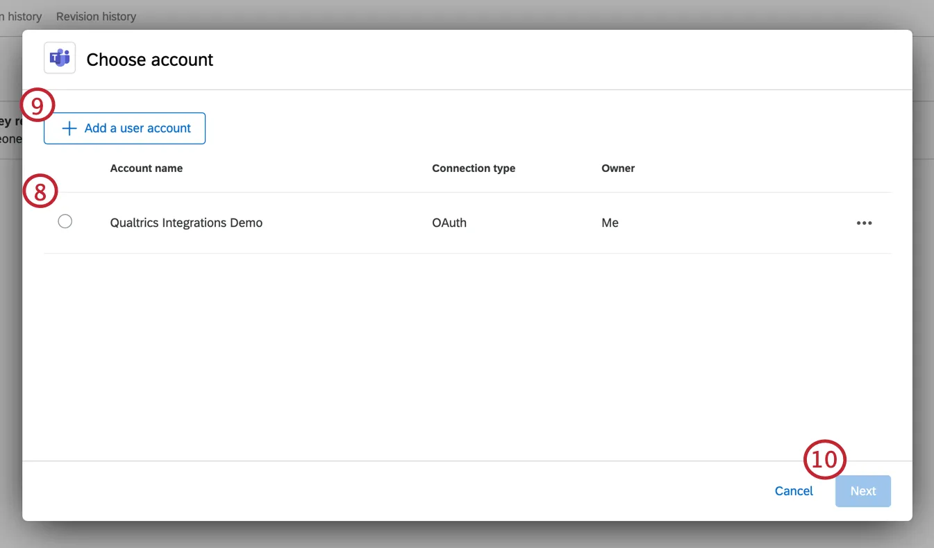 choisir un compte ou en ajouter un nouveau