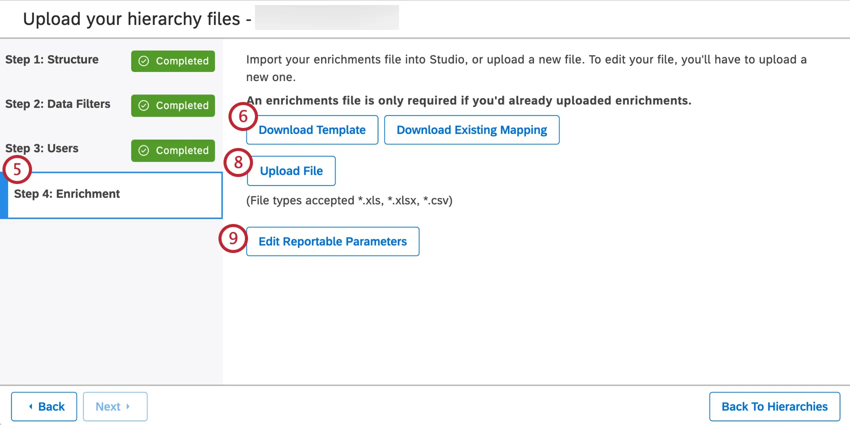 Étape denrichissement