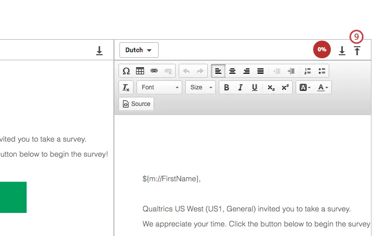 Upload Translation icon in Translation page