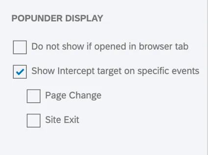 image of the Pop Under display options