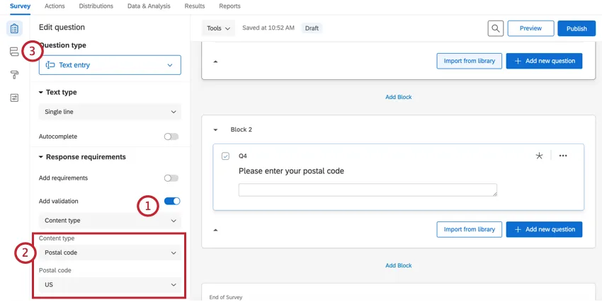 質問に郵便番号検証を追加する