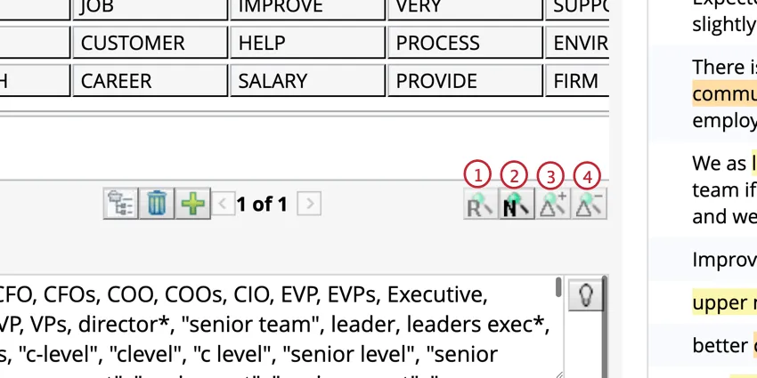 Different preview sentences options, click one to view it in the preview pane