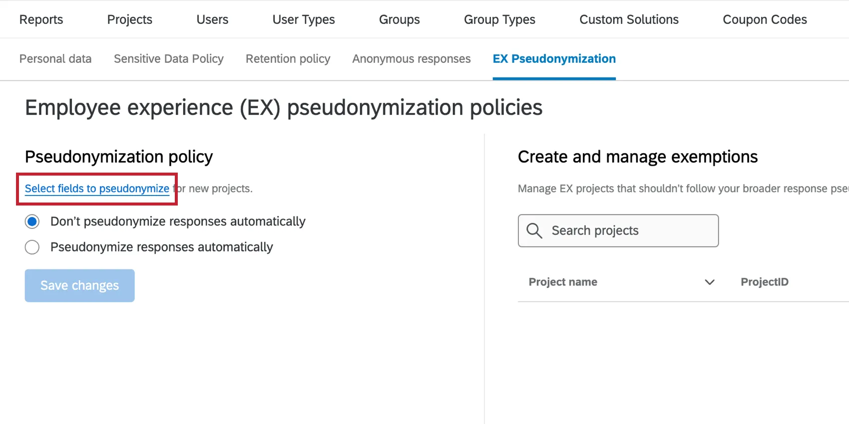 Select additional fields highlighted