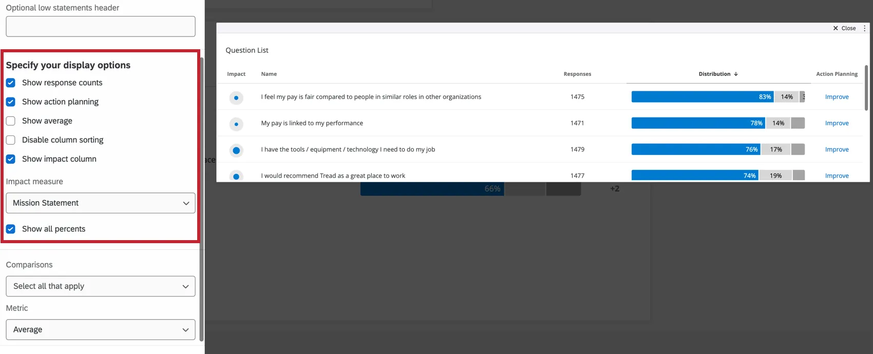 Opciones de visualización adicionales