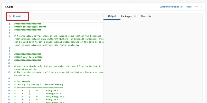 Exécuter tout le code du script