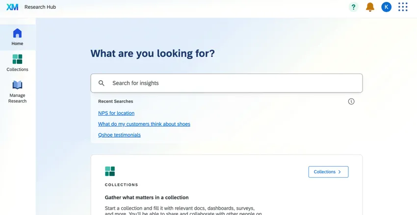 Page daccueil du Research Hub