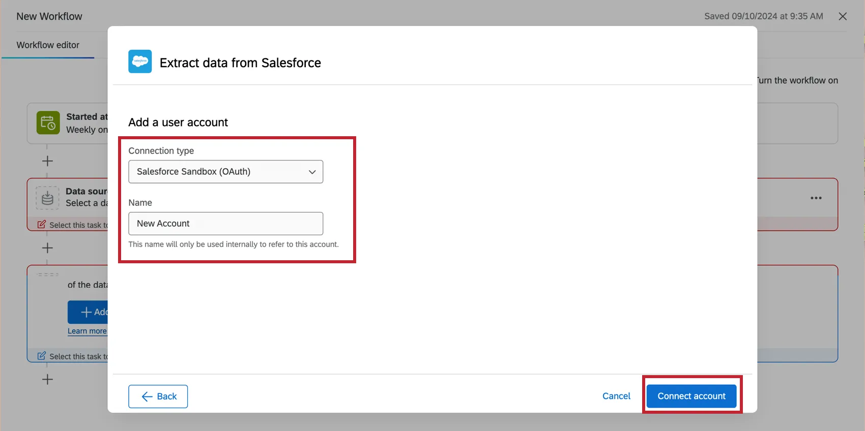 Agregar una nueva cuenta de Salesforce