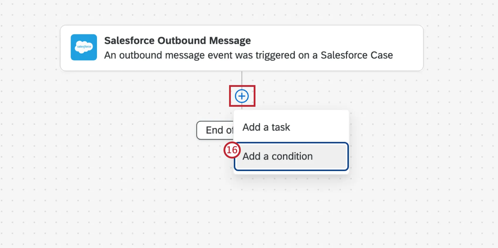 adding a condition to the workflow