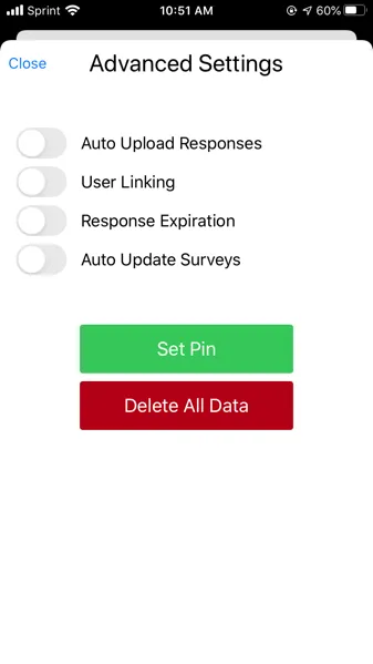 the advanced settings