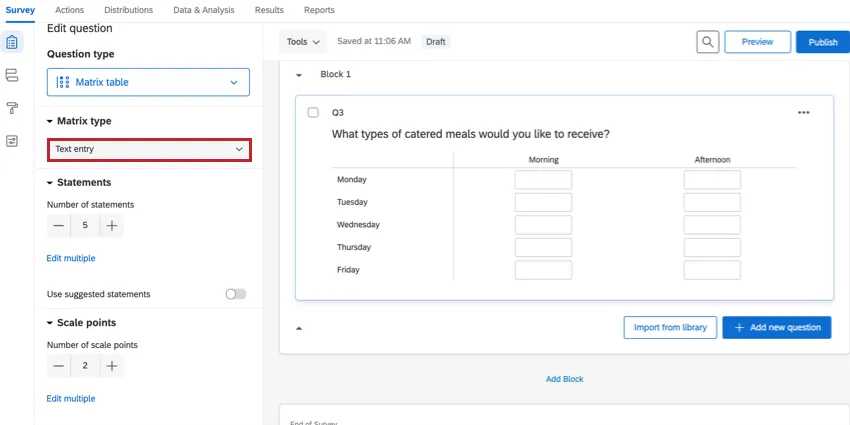 自由回答マトリックス質問