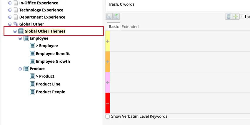 Global other themes category in category list