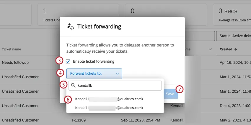 Deciding who gets tickets while you are gone
