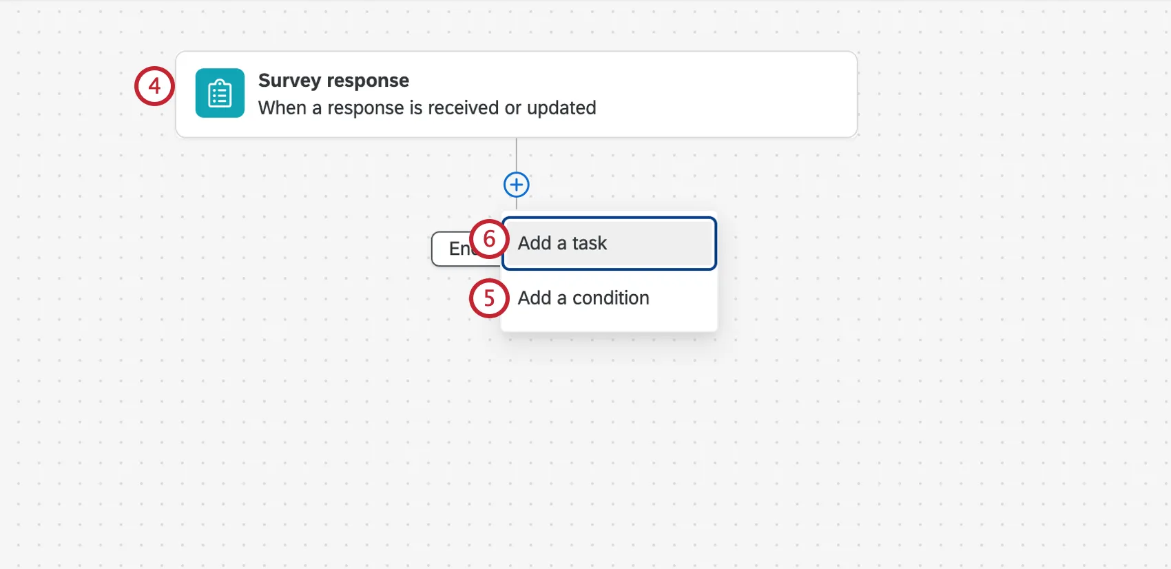 adding conditions and a task to the action