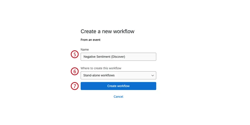 Name and create your workflow