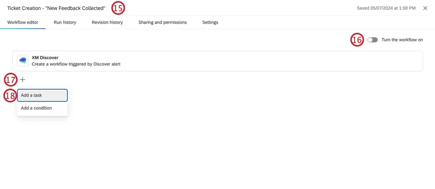 Add a task to the workflow