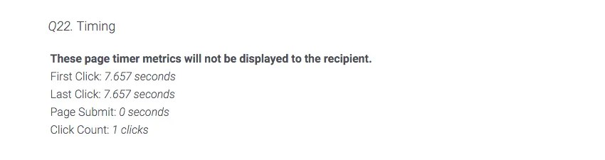 Question chronomètre