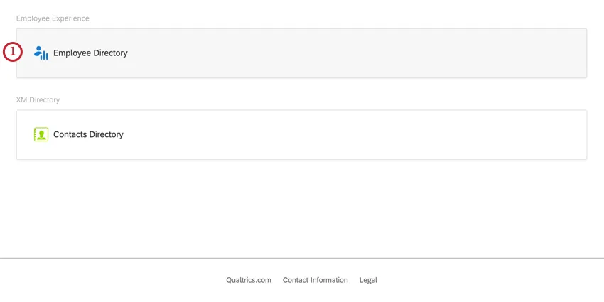 selezionare la directory degli impiegati dallelenco delle directory disponibili