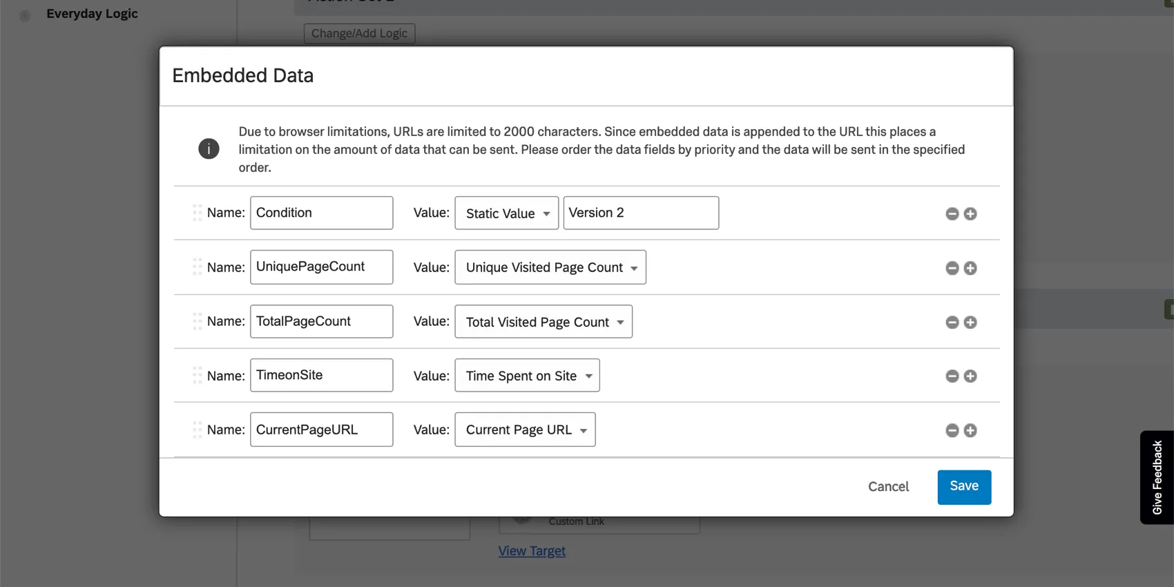 São exatamente iguais aos dados integrados anteriores, exceto pelo fato de a condição ter um valor diferente para mostrar que se trata de um tratamento diferente