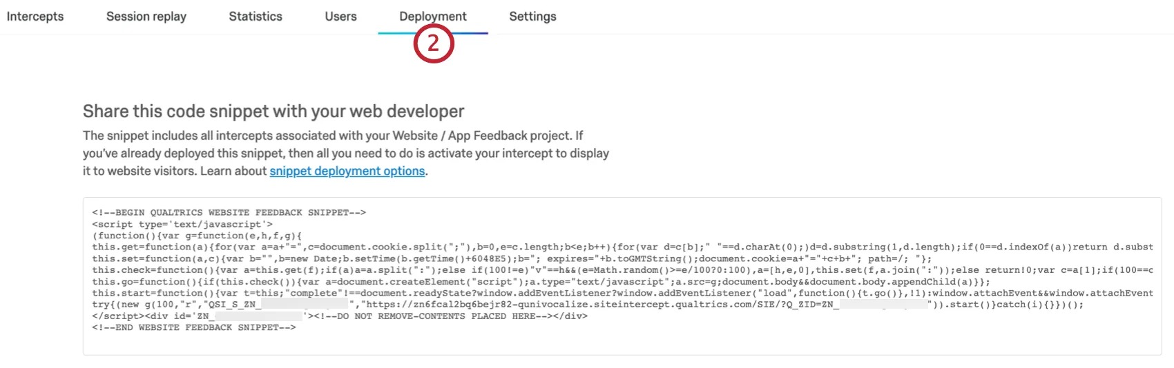 Paramètres et code de déploiement dun projet Website / App Insights