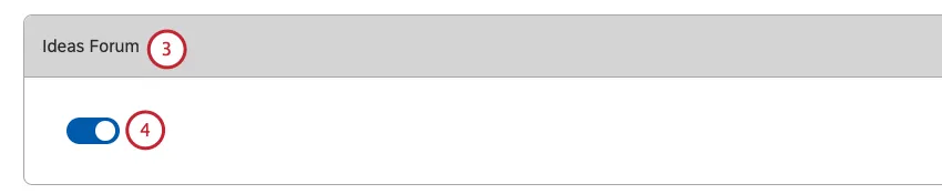 ideas forum section