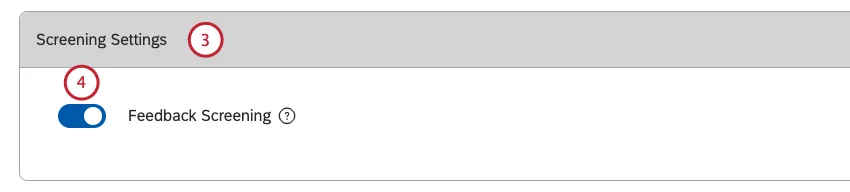 Sección de configuración de detección