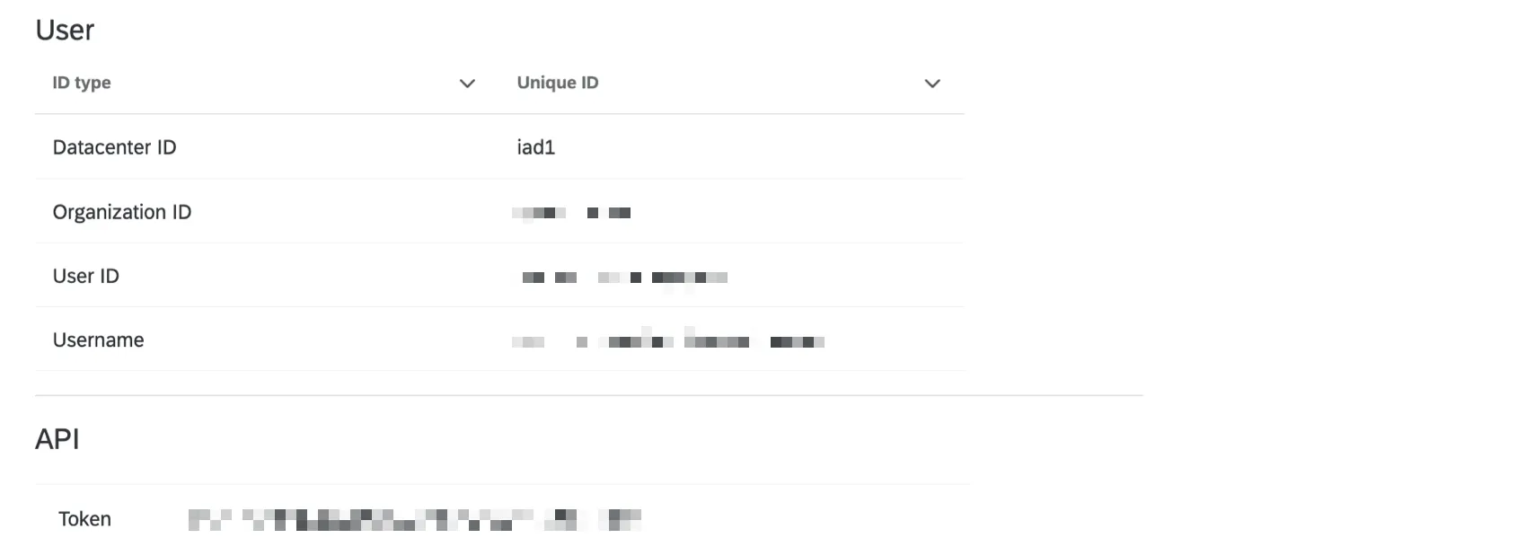 Onglet Paramètres de lutilisateur