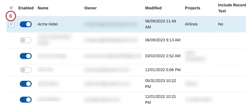 Expand the actions menu next to the organization hierarchy.