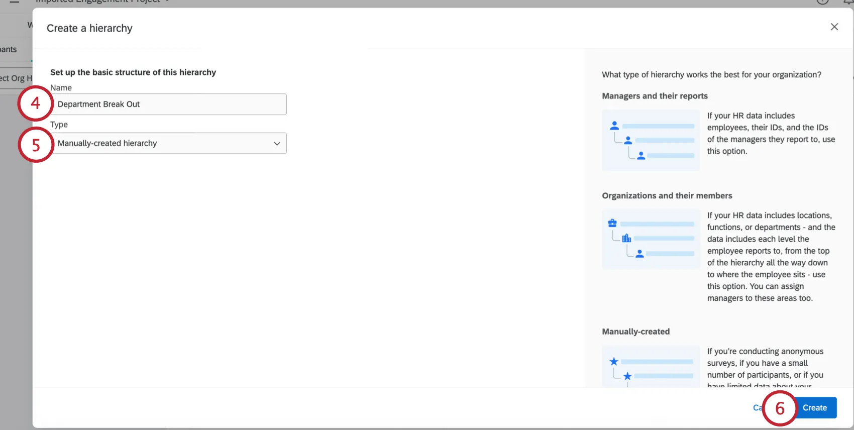 criação de uma hierarquia ad hoc
