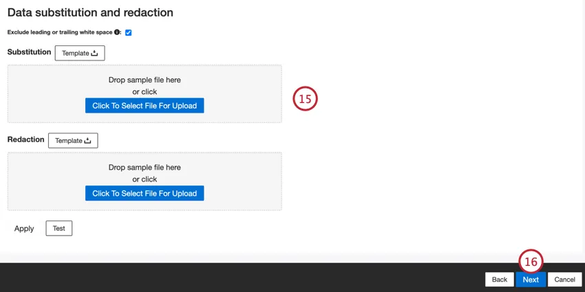 adding data substitution and redaction rules