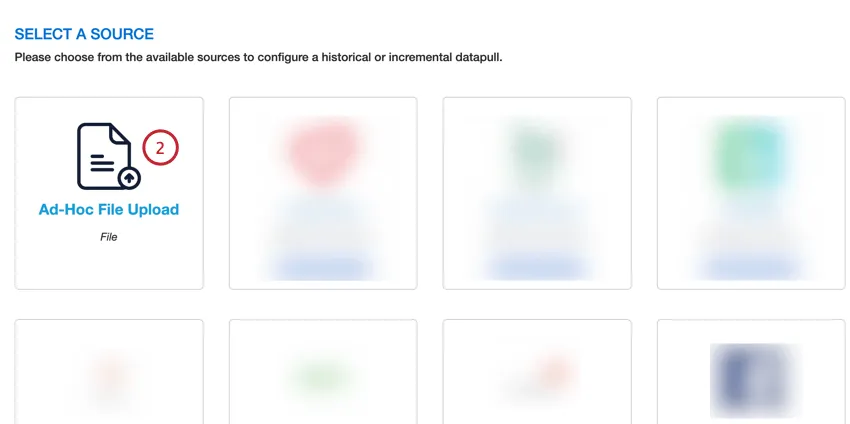 Elegir el trabajo de carga de archivos ad hoc
