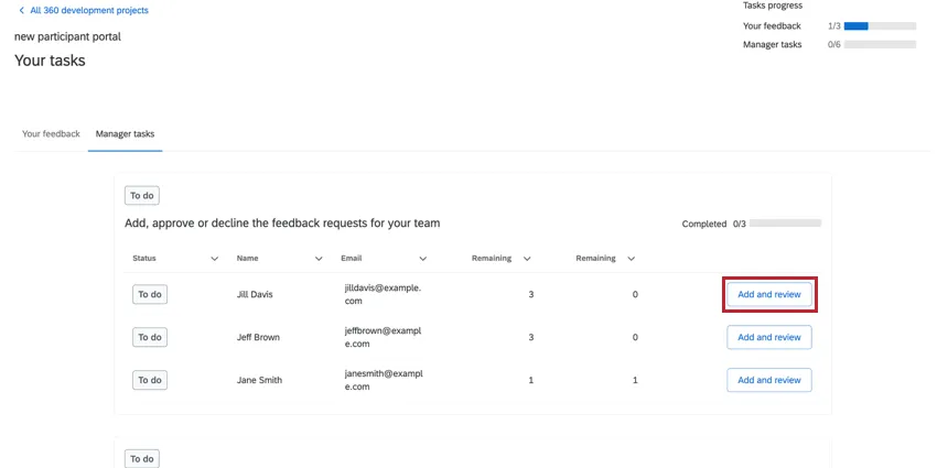 clicking add and review