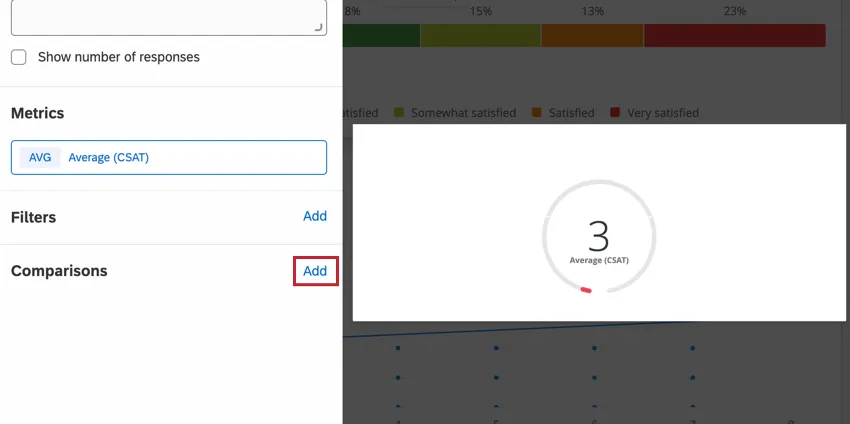 clicking add in the comparisons section