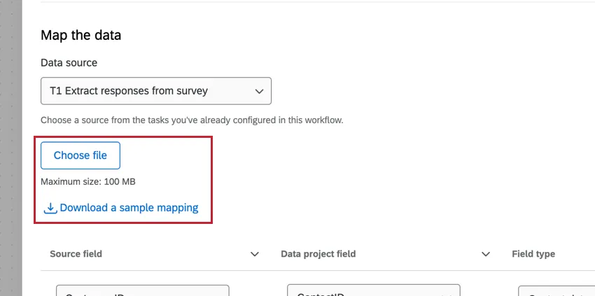 uploading a file in the task