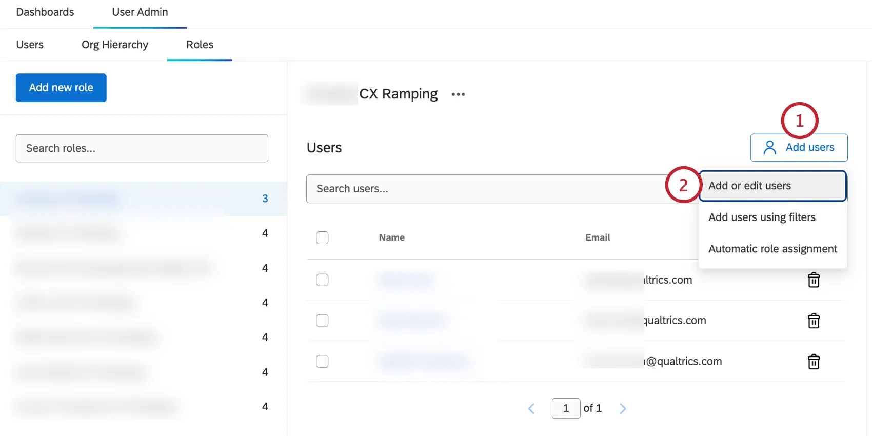 adding users to a role manually