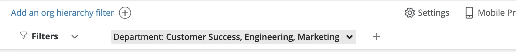 Bild eines gesperrten Filters auf einem cx-dashboard