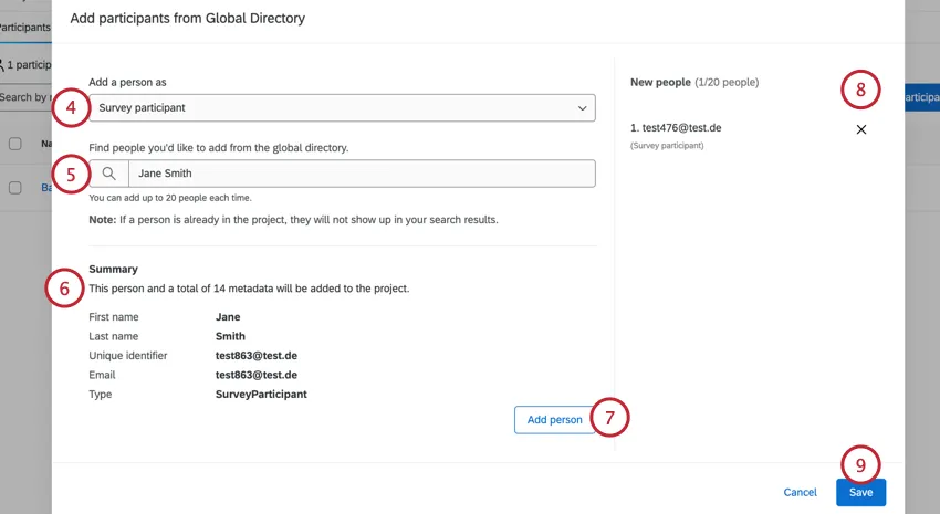 adicionar participantes do diretório global