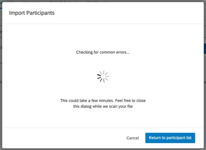 Window showing a loading page