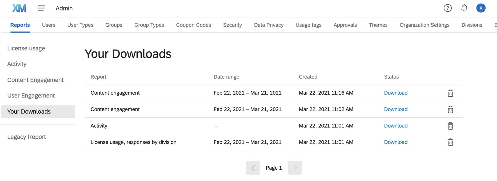 I vostri download selezionati a sinistra