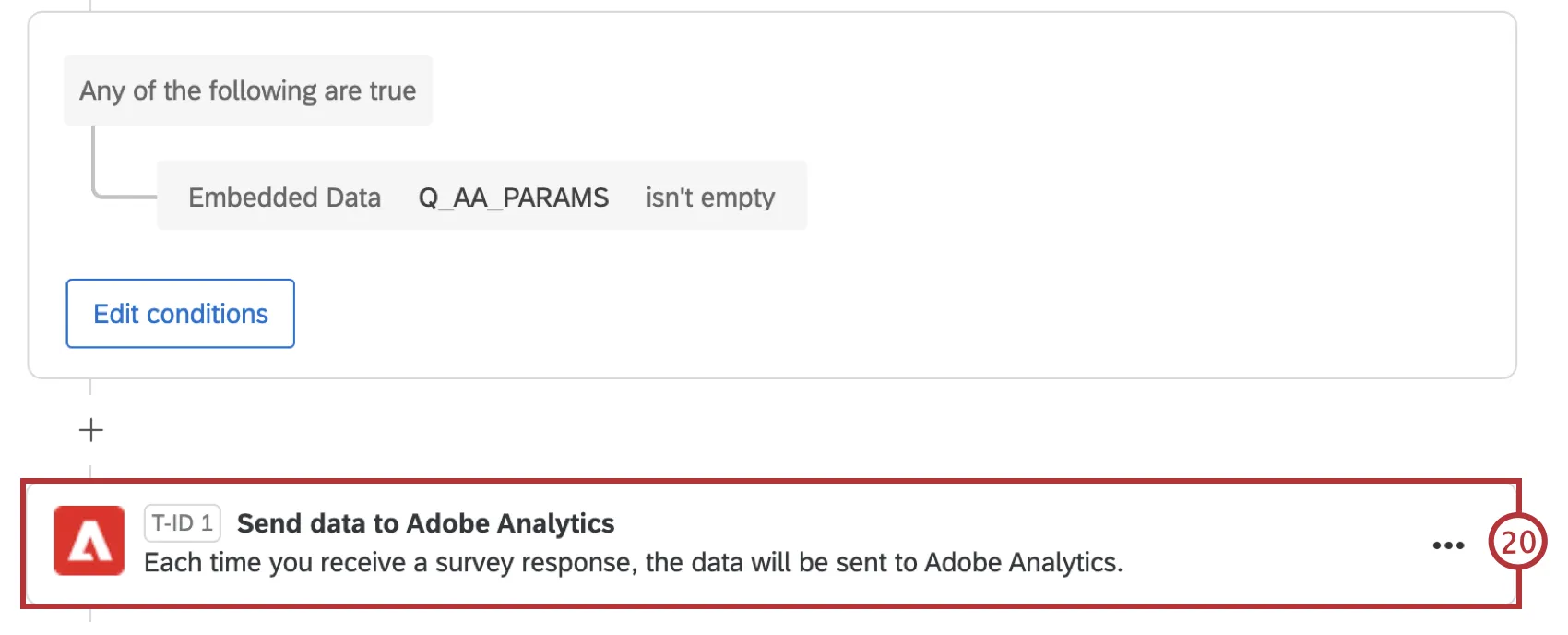 enviar dados para a tarefa do adobe analytics destacada em um fluxo de trabalho