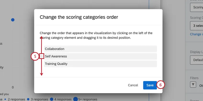 rearranging categories in an agreement chart