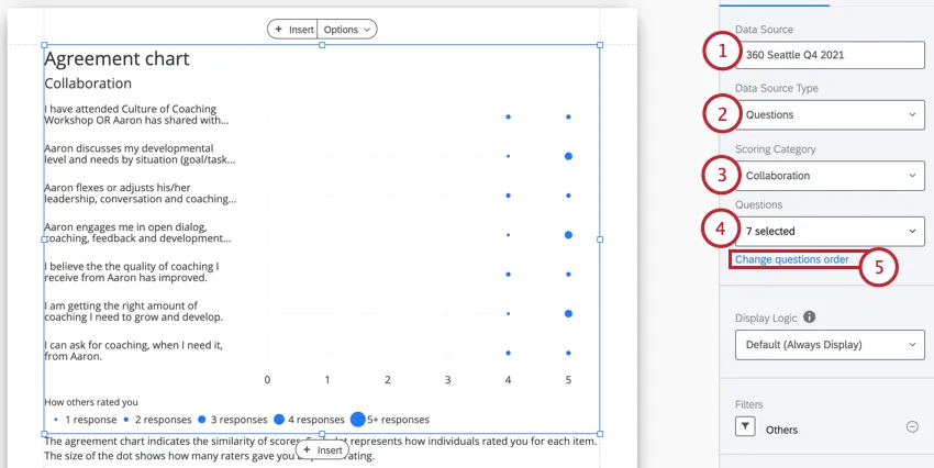 setting up an agreement chart
