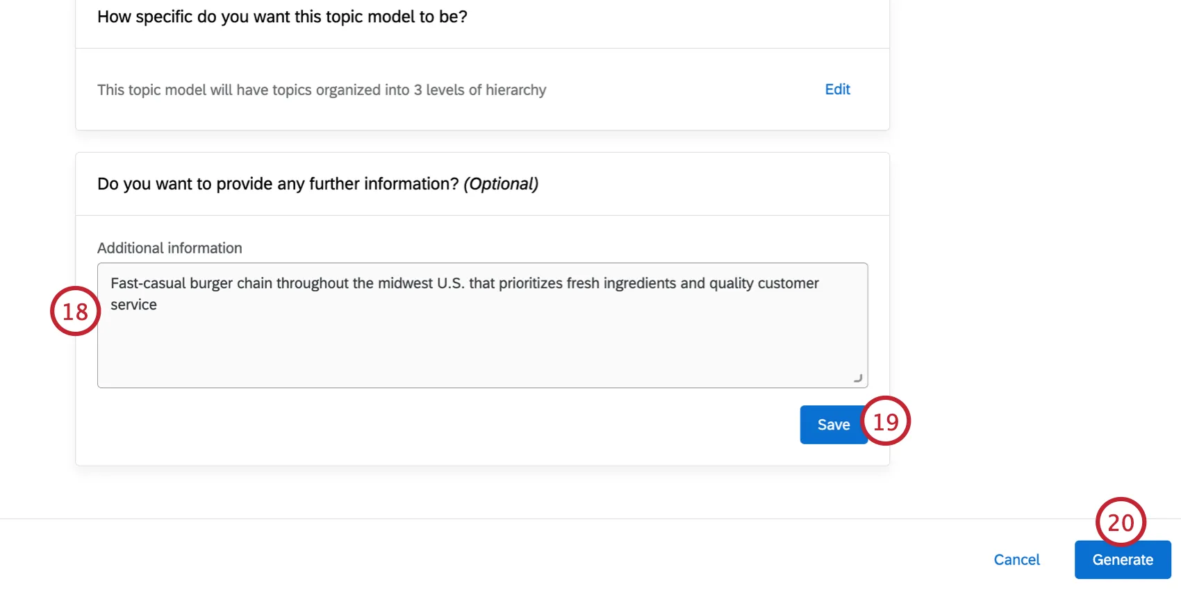 agregando contexto adicional para el modelo y generando la jerarquía