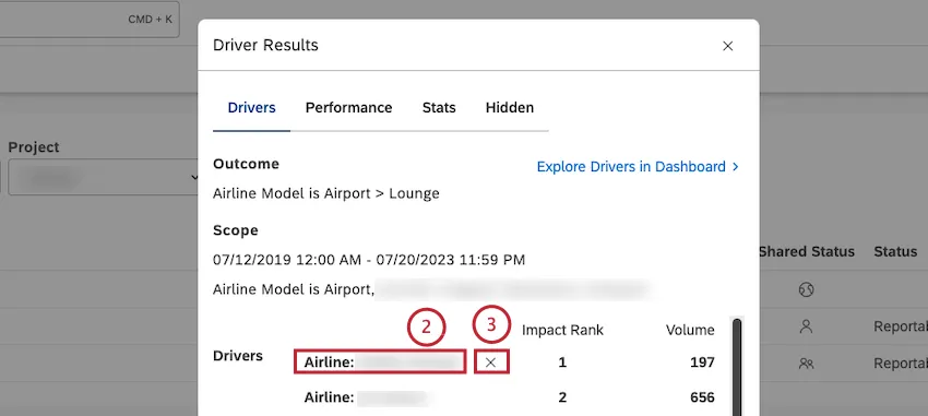 非表示にしたいドライバーの名前の上にマウスカーソルを合わせます。ドライバーの次へ表示される ( x ) アイコンをクリックします。