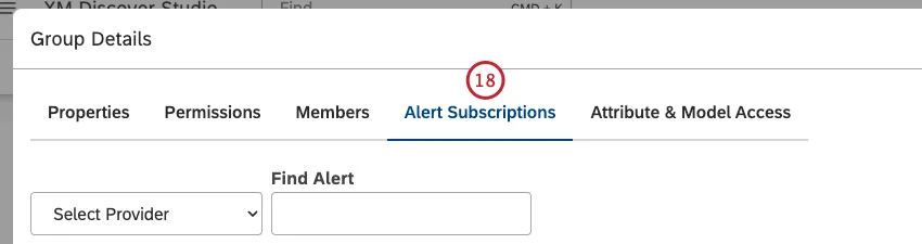 Klicken Sie auf die Registerkarte Alert-Abonnements, auf der Sie diese Gruppe abonnieren können, um ausführliche Alerts zu erhalten.