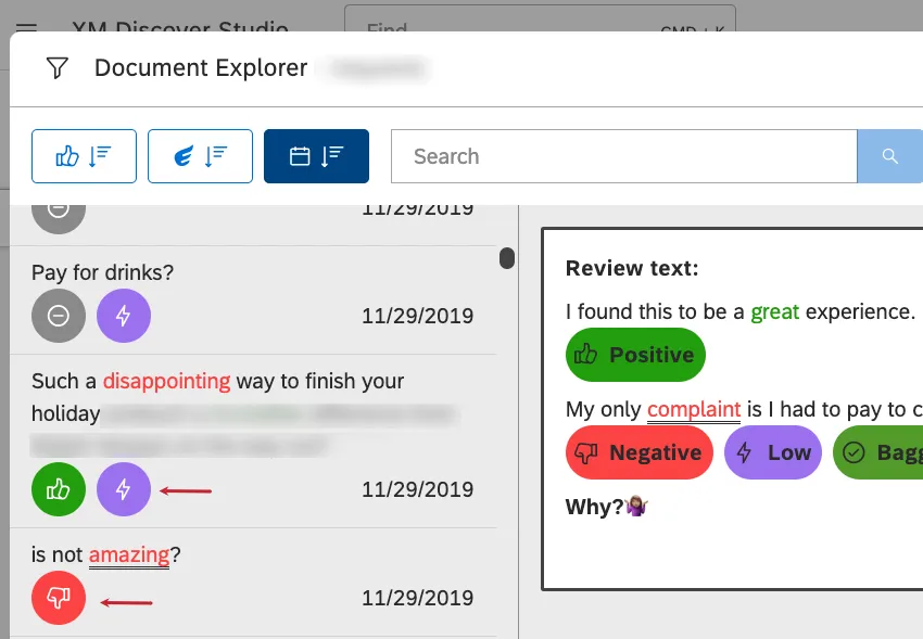 Display Enrichment: Show or hide enrichment badges next to sentences in the Results pane.